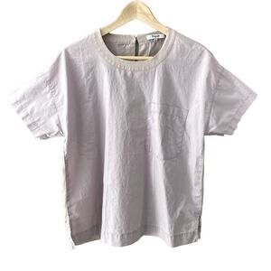 Madewell Silk-Back Pocket Tee - Lavender - Small